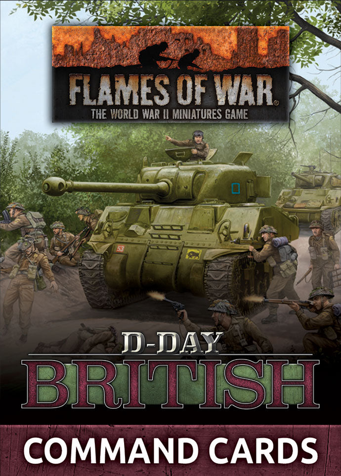 Flames of War: British: "D-Day British" Command Cards (47 cards)