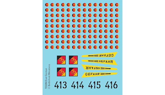 WWIII: East German Decals (x4 Sheets)